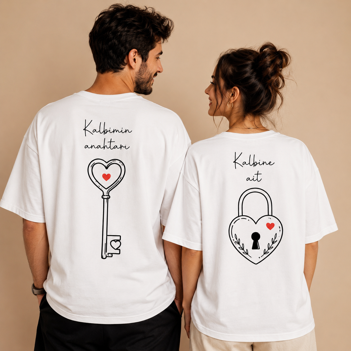 "Kalbimin Anahtarı" Temalı Premium T-Shirt